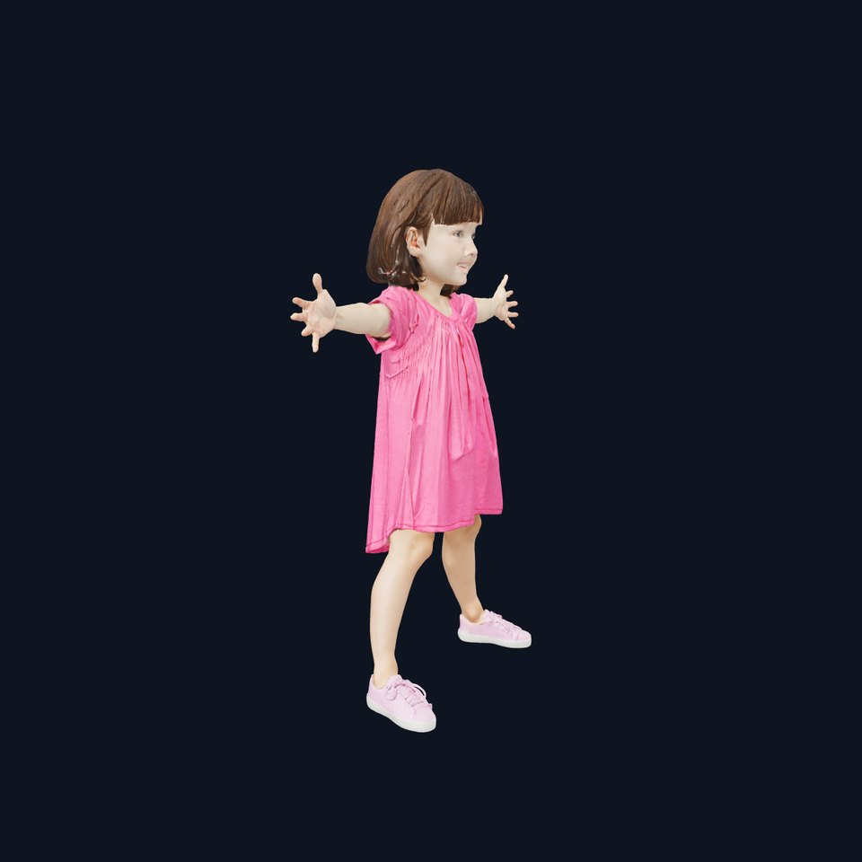 Pink Dress Child model pack